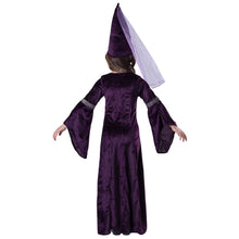 Load image into Gallery viewer, Girls Purple Medieval Princess Costume
