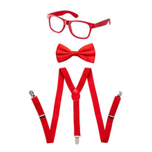 Load image into Gallery viewer, Toddlers Neon Suspender, Bowtie, &amp; Glasses Accessory Set
