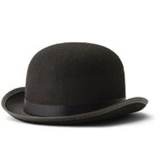 Load image into Gallery viewer, Kids Black Derby Bowler Hat
