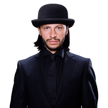 Load image into Gallery viewer, Black Derby Bowler Hat
