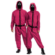 Load image into Gallery viewer, Adults/Teens Squid Games Triangle Guard Jumpsuit Costume
