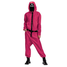 Load image into Gallery viewer, Adults/Teens Squid Games Triangle Guard Jumpsuit Costume
