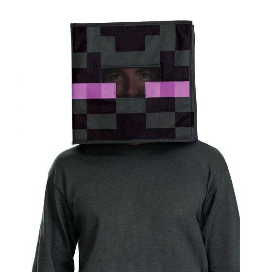 Minecraft Enderman Block Head Headpiece Costume Mask