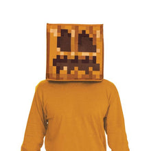 Load image into Gallery viewer, Minecraft Jack O&#39;Lantern Block Head Headpiece Costume Mask
