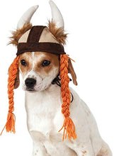 Load image into Gallery viewer, Pets Viking Hat with Braids Costume Accessory
