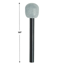 Load image into Gallery viewer, Silver and Black Glittered Microphone Costume Prop Accessory
