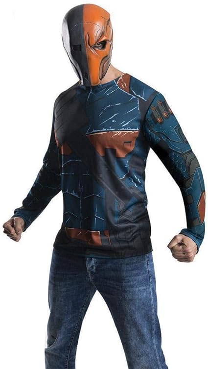 Mens DC Comics Deathstroke Costume Top & Mask