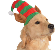Load image into Gallery viewer, Pets Christmas Elf Hat with Ears Costume Accessory

