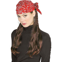 Load image into Gallery viewer, Pirate Wig with Bandanna - Various Colors
