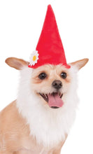Load image into Gallery viewer, Pets Garden Gnome Hat with Beard Costume Accessory
