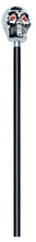 Load image into Gallery viewer, 48-Inch Silver Skull Walking Cane Costume Prop Accessory
