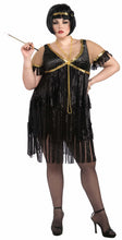 Load image into Gallery viewer, Roaring 20&#39;s Plus Size Sequin Flapper Costume
