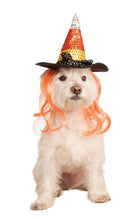Load image into Gallery viewer, Pets Candy Corn Witch Hat with Hair Costume Accessory

