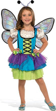 Load image into Gallery viewer, Girls Glittery Blue Butterfly Costume
