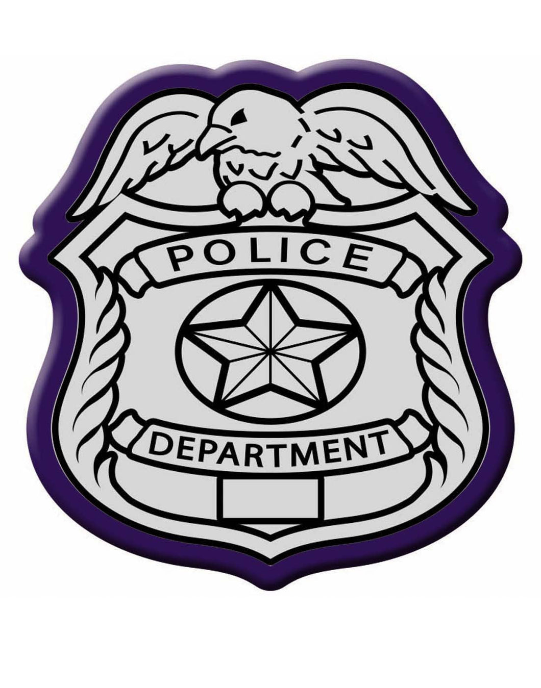 Police Badge Iron On Patch Costume Accessory