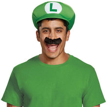 Load image into Gallery viewer, Adults Nintendo Luigi Costume Hat &amp; Mustache
