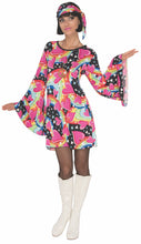 Load image into Gallery viewer, Womens 60s Hippie Go Go Girl Costume
