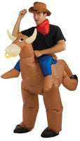 Mens Inflatable Bull Rider Costume