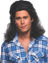 Load image into Gallery viewer, Black Permed Mullet Wig
