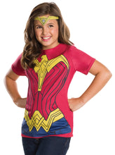 Load image into Gallery viewer, Girls Batman v Superman Dawn of Justice Wonder Woman Top and Tiara Costume
