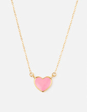 Load image into Gallery viewer, Pink Enamel Heart Necklace
