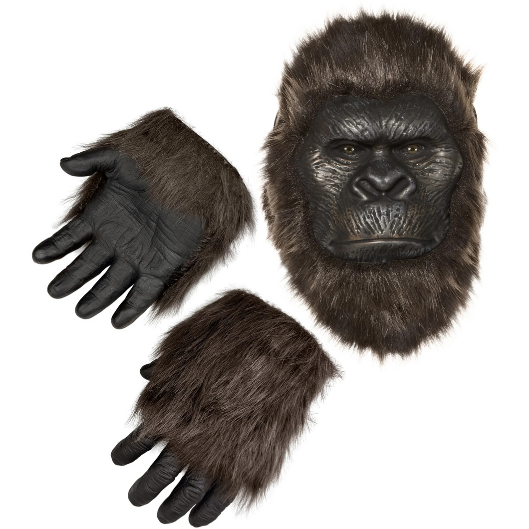 Kids King Kong Costume Mask & Gloves Accessory Kit