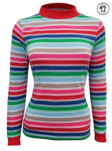 Load image into Gallery viewer, Womens Rainbow Striped Nice Guy Cosplay T-Shirt Costume
