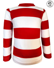 Load image into Gallery viewer, Infants/Toddlers/Kids Red &amp; White Striped T-Shirt Costume
