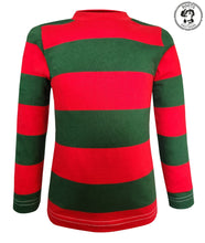 Load image into Gallery viewer, Infants/Toddlers/Kids Red &amp; Green Nightmare on the Street Striped T-Shirt Costume
