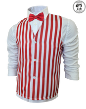 Load image into Gallery viewer, Adults Red &amp; White Striped Vest
