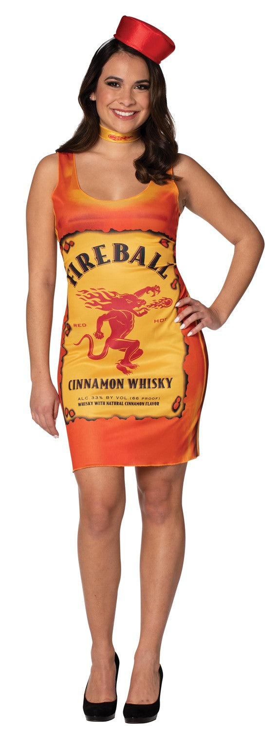 Womens Fireball Dress Costume