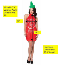 Load image into Gallery viewer, Womens Sriracha Sauce Dress &amp; Headband Costume
