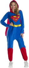 Load image into Gallery viewer, Adults DC Universe One-Piece Onesie Hooded Superman Comfy Wear Jumpsuit Costume

