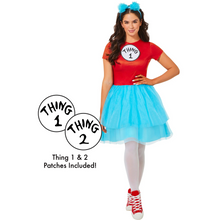 Load image into Gallery viewer, Womens Dr. Seuss Thing 1 &amp; 2 Costume
