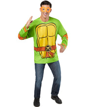 Load image into Gallery viewer, Mens Teenage Mutant Ninja Turtles Michelangelo Costume Top
