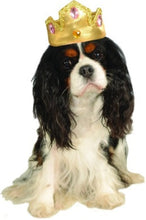 Load image into Gallery viewer, Pets Gold Tiara with Pink Stones Costume Hat Accessory
